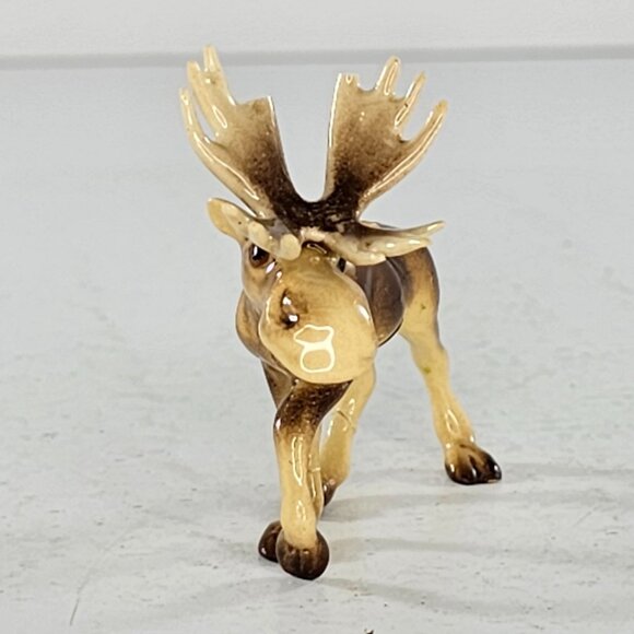 Hagen Renaker Moose Papa Miniature Figurine Antlers *Repaired Flaw* - Picture 2 of 9
